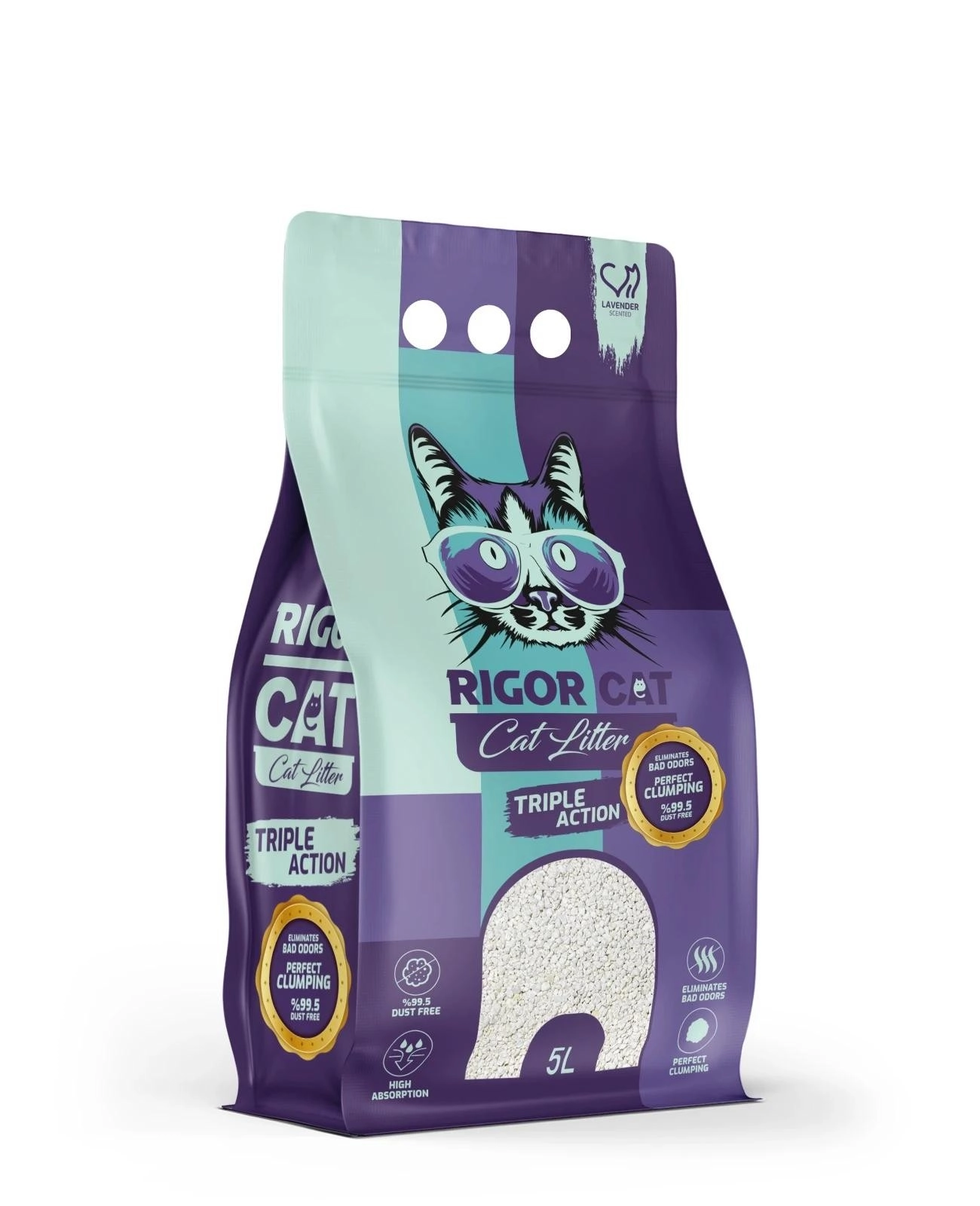 Rigor Litière Pour Chat Parfumée À La Lavande 10 L