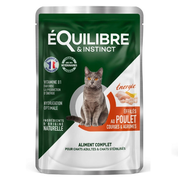 Équilibre Pochon Effilés Pour Chat Àu Poulet 85?g