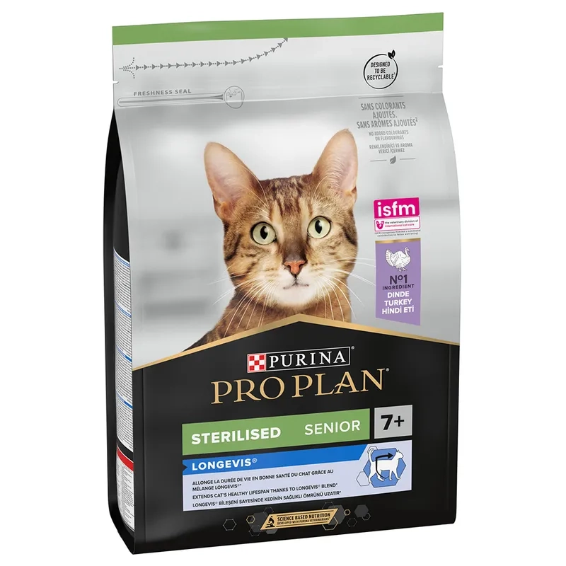 PURINA PRO PLAN Sterilised Senior 7+ Longevis – Dinde