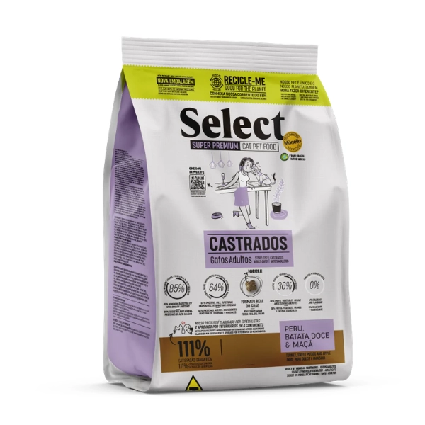 SELECT Croquette pour Chat Stérilisé à la Dinde (1,5 kg)